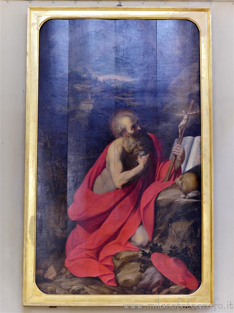 Milano - Tavola raffigurante San Gerolamo nella Chiesa di San Raffaele